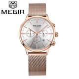 2018 MEGIR Luxury Brand Woman Quartz Watch