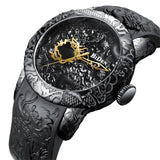 BIDEN Men Watches 3D Sculpture Dragon Creative Men Watches